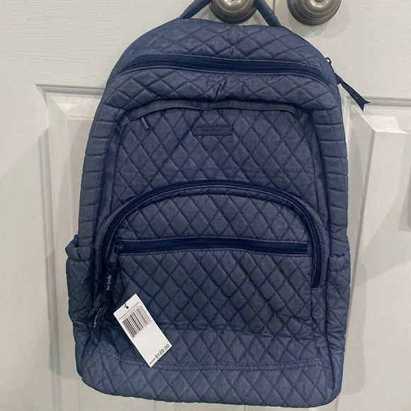 Vera Bradley Essential Large Moonlight Navy Quilted  Backpack Vera Bradley Essential Large Backpack, Moonlight Navy, One  main image 3
